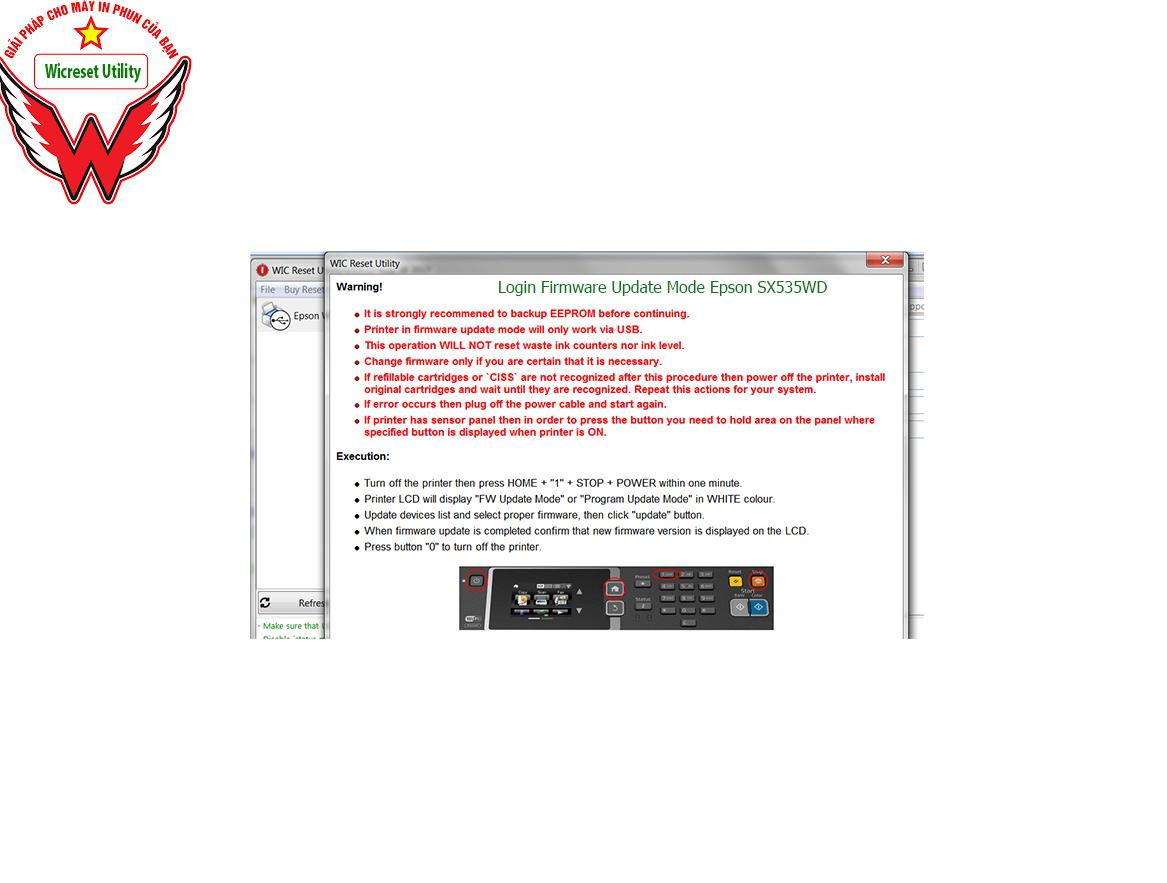 Key Firmware May In Epson SX535WD Step 3